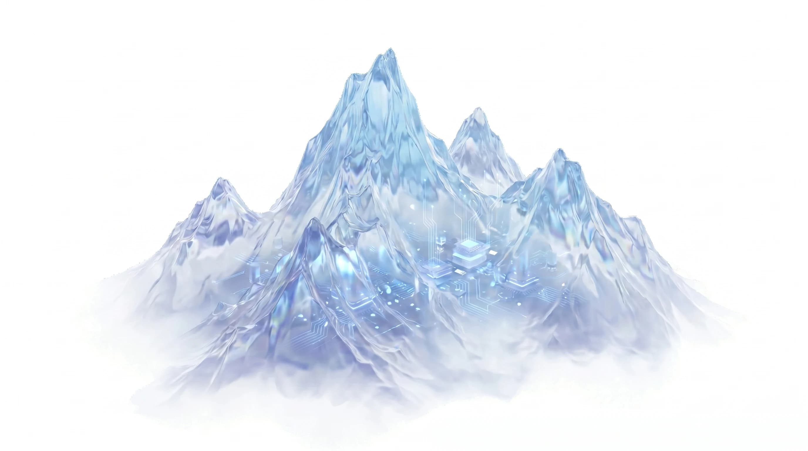 CyberPeak — glass mountain range, many peaks one massif